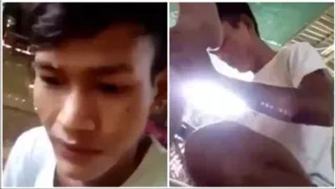 ခြေနှစ်ချောင်းစုံကိုင်ပြီး အမုန်းလိုးတဲ့ယောကျ်ား video preview