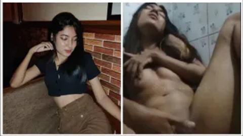 ရေချိုးခန်းထဲ ပြီးအောင်ပွတ်ပြတဲ့ အထန်မလေး video preview