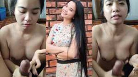 လီးကိုထုပေးပြီး အလိုးပါခံပေးတဲ့ မမလေး video preview